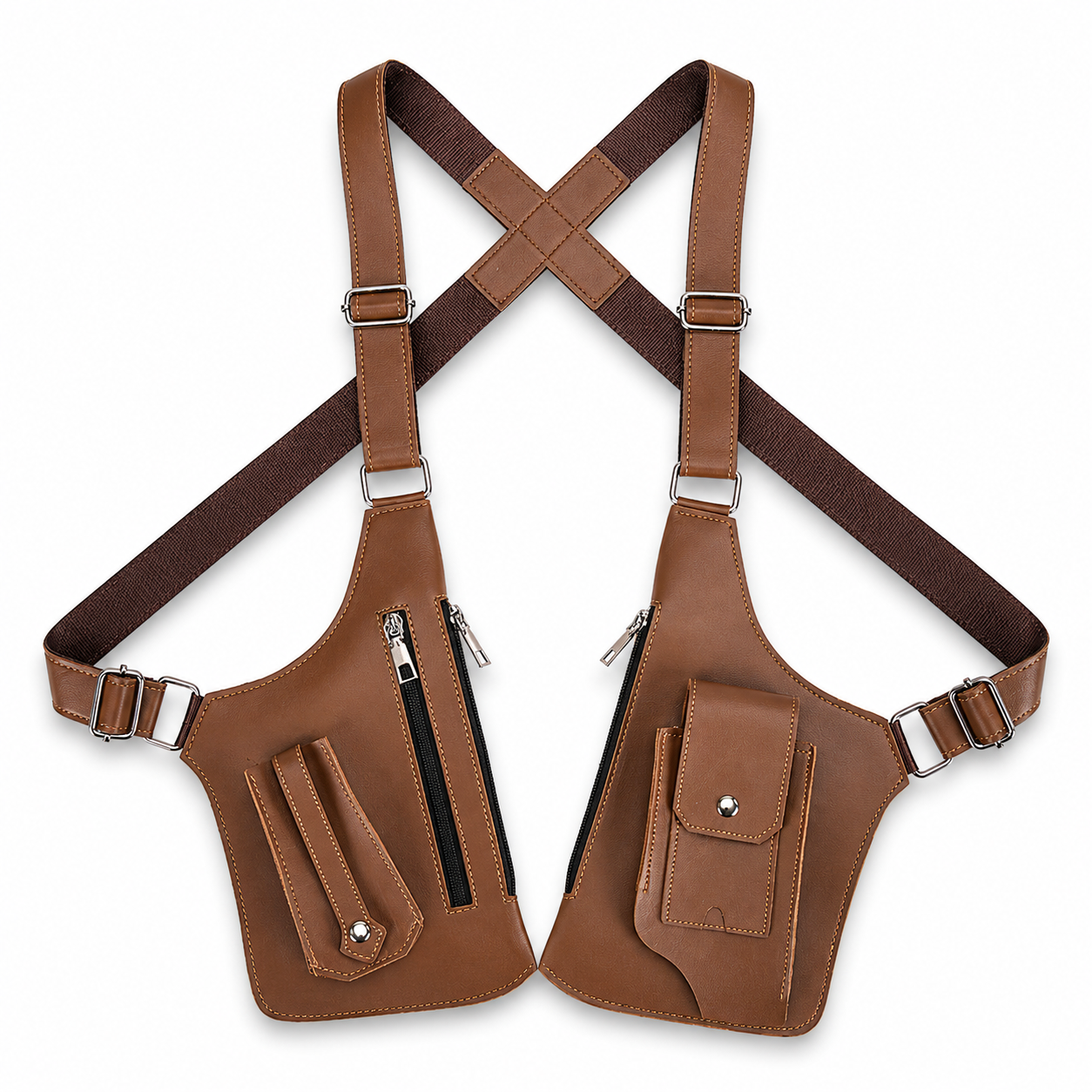 Bandolera Doble Multibolsillos
