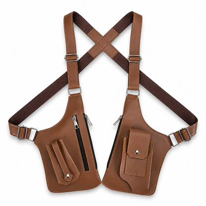 Bandolera Doble Multibolsillos